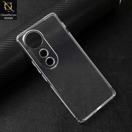 Vivo V40 Pro Cover - Transparent -  Soft 4D Design Shockproof Silicone Transparent Clear Camera Protection Case