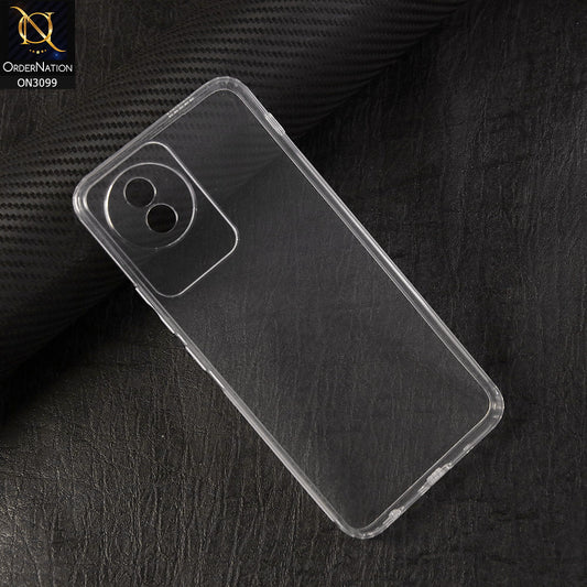 Vivo Y02 Cover - Soft 4D Design Shockproof Silicone Transparent Clear Camera Protection Case