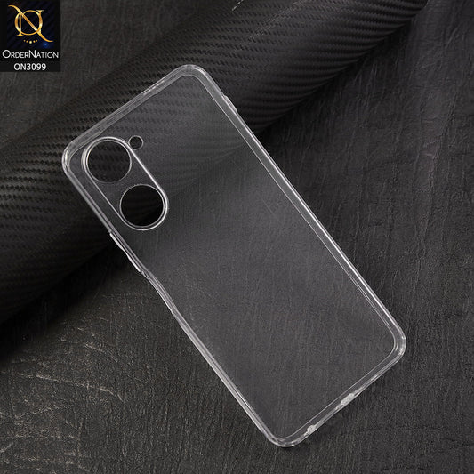 Vivo Y03 Cover - Soft 4D Design Shockproof Silicone Transparent Clear Camera Protection Case