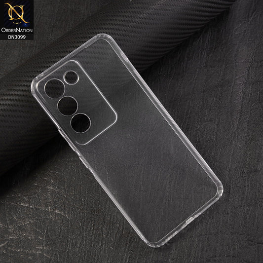 Vivo Y100 4G Cover - Soft 4D Design Shockproof Silicone Transparent Clear Camera Protection Case