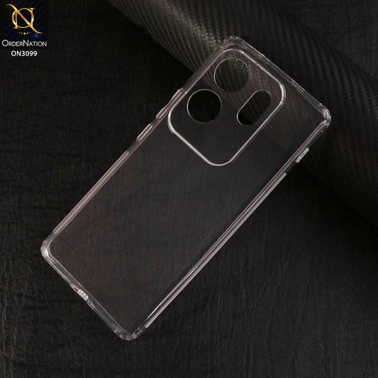 Infinix Zero 30 4G Cover - Soft 4D Design Shockproof Silicone Transparent Clear Camera Protection Case