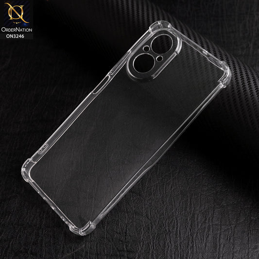 Realme C67 Cover - Transparent - Soft 4D Design Shockproof Silicone Transparent Clear Camera Protection Case