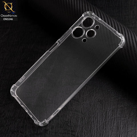 Xiaomi Redmi 12 Cover - Soft 4D Design Shockproof Silicone Transparent Clear Case