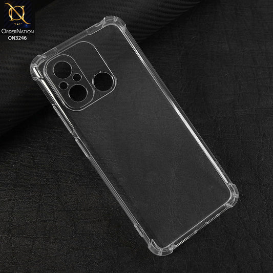 Xiaomi Redmi 12C - Transparent -  Soft 4D Design Shockproof Silicone Transparent Clear Camera Protection Case