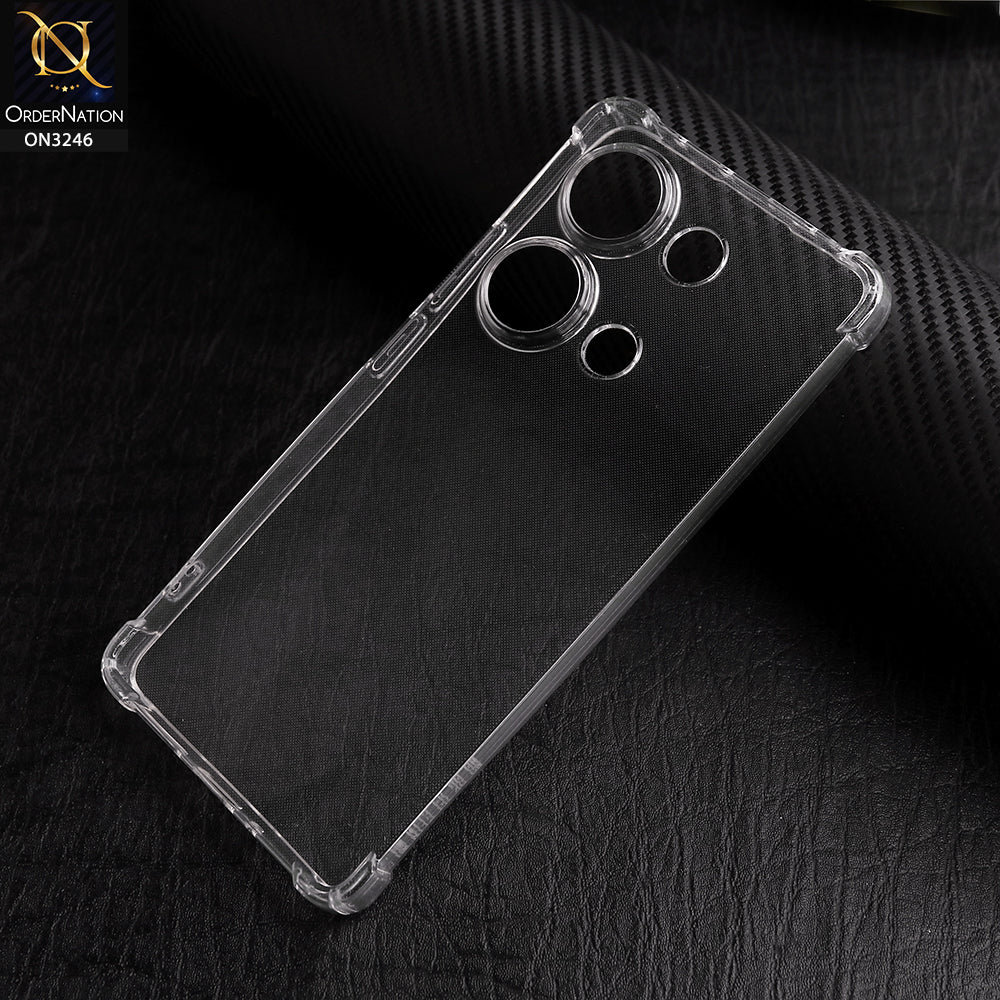 Xiaomi Redmi Note 13 Pro 4G Cover - Soft 4D Design Shockproof Silicone Transparent Clear Case