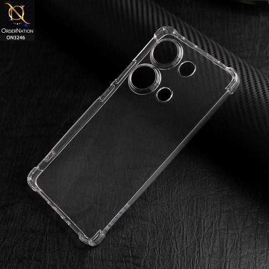 Xiaomi Redmi Note 13 Pro 4G Cover - Soft 4D Design Shockproof Silicone Transparent Clear Case