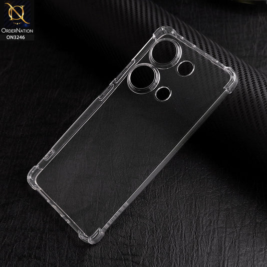 Xiaomi Redmi Note 13 Cover - Soft 4D Design Shockproof Silicone Transparent Clear Case