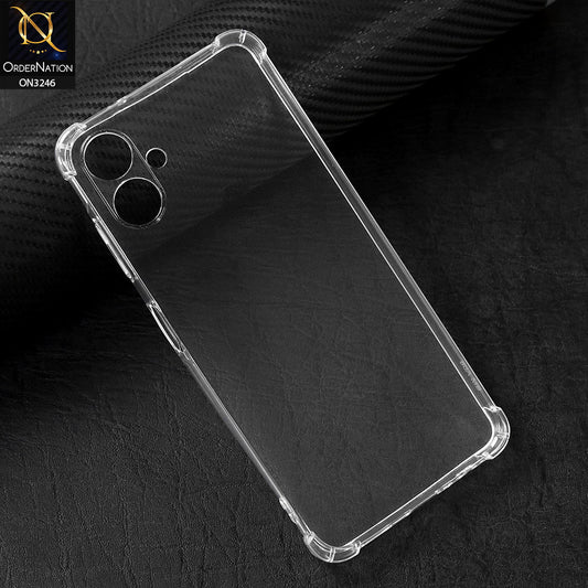 Samsung Galaxy A06 Cover - Soft 4D Design Shockproof Silicone Transparent Clear Camera Protection Case