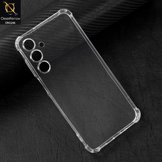 Samsung Galaxy A16 Cover - Soft 4D Design Shockproof Silicone Transparent Clear Camera Protection Case