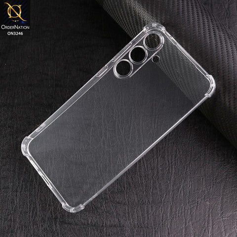 Samsung Galaxy A55 Cover - Transparent - Soft 4D Design Shockproof Silicone Transparent Clear Camera Protection Case