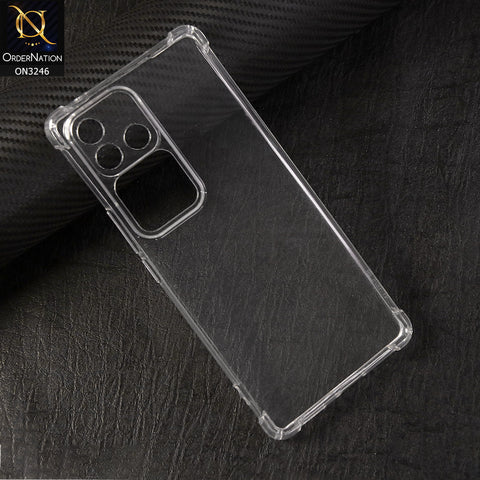 Vivo S18 Cover - Soft 4D Design Shockproof Silicone Transparent Clear Camera Protection Case