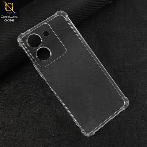 Vivo Y36 5G - Transparent -  Soft 4D Design Shockproof Silicone Transparent Clear Camera Protection Case