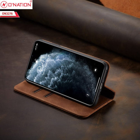 Xiaomi Mi 9T Cover - Light Brown - ONation Business Flip Series - Premium Magnetic Leather Wallet Flip book Card Slots Soft Case