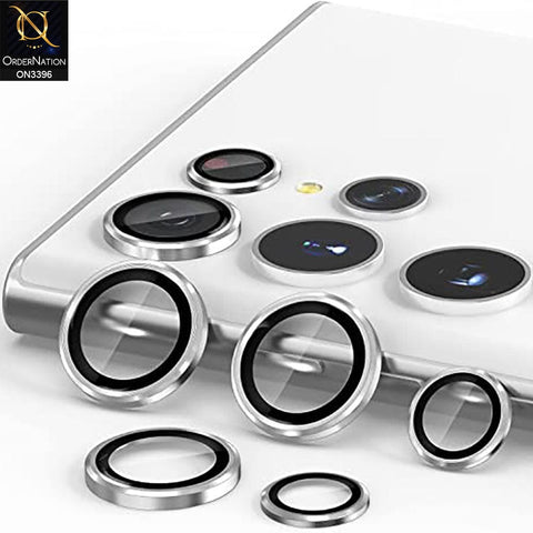 Samsung Galaxy S24 Ultra Camera Protector - Silver - Metal Ring Camera Glass Protector