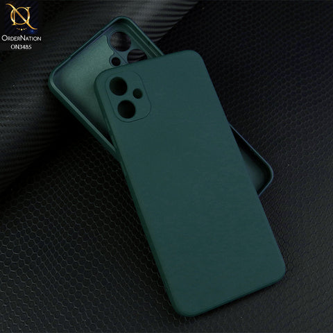 Samsung Galaxy A05 Cover - Dark Green - ONation Silica Gel Series - HQ Liquid Silicone Elegant Colors Camera Protection Soft Case