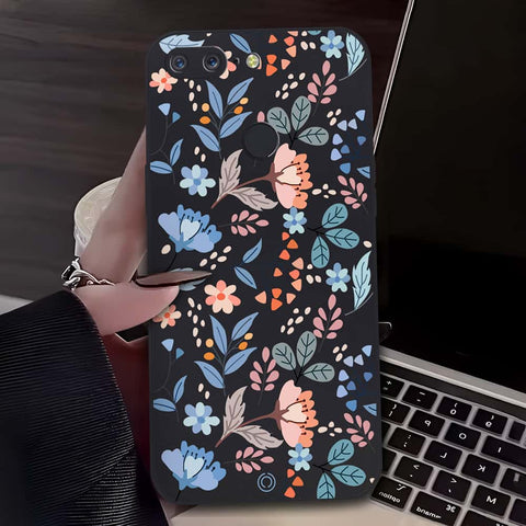 Floral Series Soft Phone Case - Design 1 - Black - OnePlus 5T