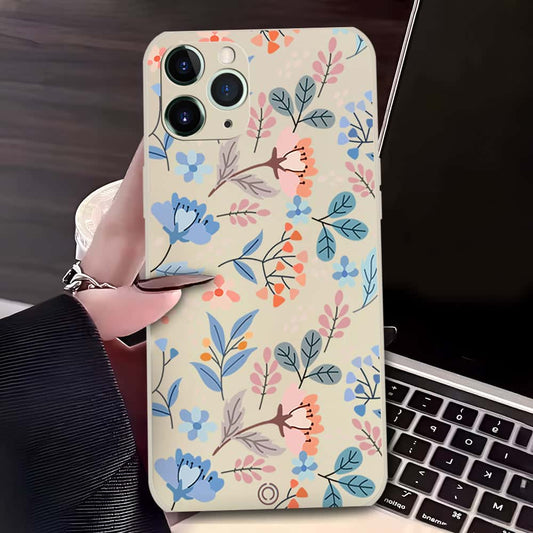 Floral Series Soft Phone Case - Design 1 - Offwhite - iPhone 11 Pro