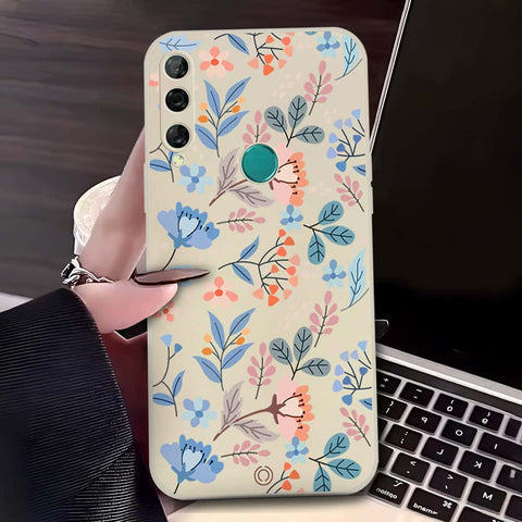 Floral Series Soft Phone Case - Design 1 - Offwhite - Huawei Y9 Prime 2019