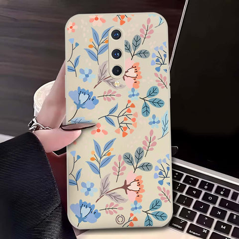 Floral Series Soft Phone Case - Design 1 - Offwhite - OnePlus 8