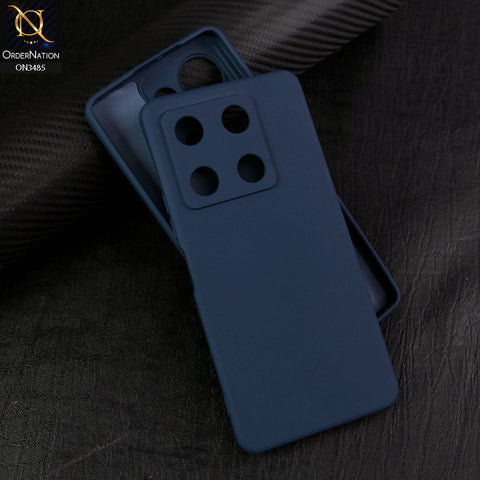 Infinix Note 30 Pro Cover - Blue - ONation Silica Gel Series - HQ Liquid Silicone Elegant Colors Camera Protection Soft Case