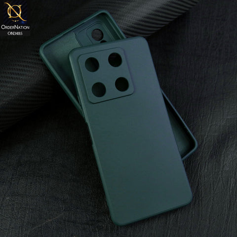 Infinix Note 30 Pro Cover - Dark Green - ONation Silica Gel Series - HQ Liquid Silicone Elegant Colors Camera Protection Soft Case