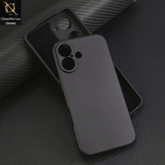 iPhone 16 Cover - Black - ONation Silica Gel Series - HQ Liquid Silicone Elegant Colors Camera Protection Soft Case