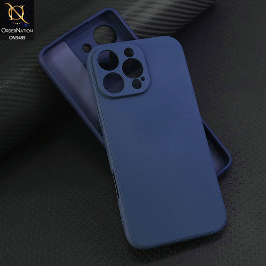 iPhone 16 Pro Cover - Blue - ONation Silica Gel Series - HQ Liquid Silicone Elegant Colors Camera Protection Soft Case