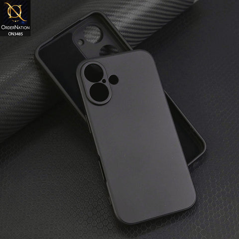 iPhone 16 Plus Cover - Black - ONation Silica Gel Series - HQ Liquid Silicone Elegant Colors Camera Protection Soft Case