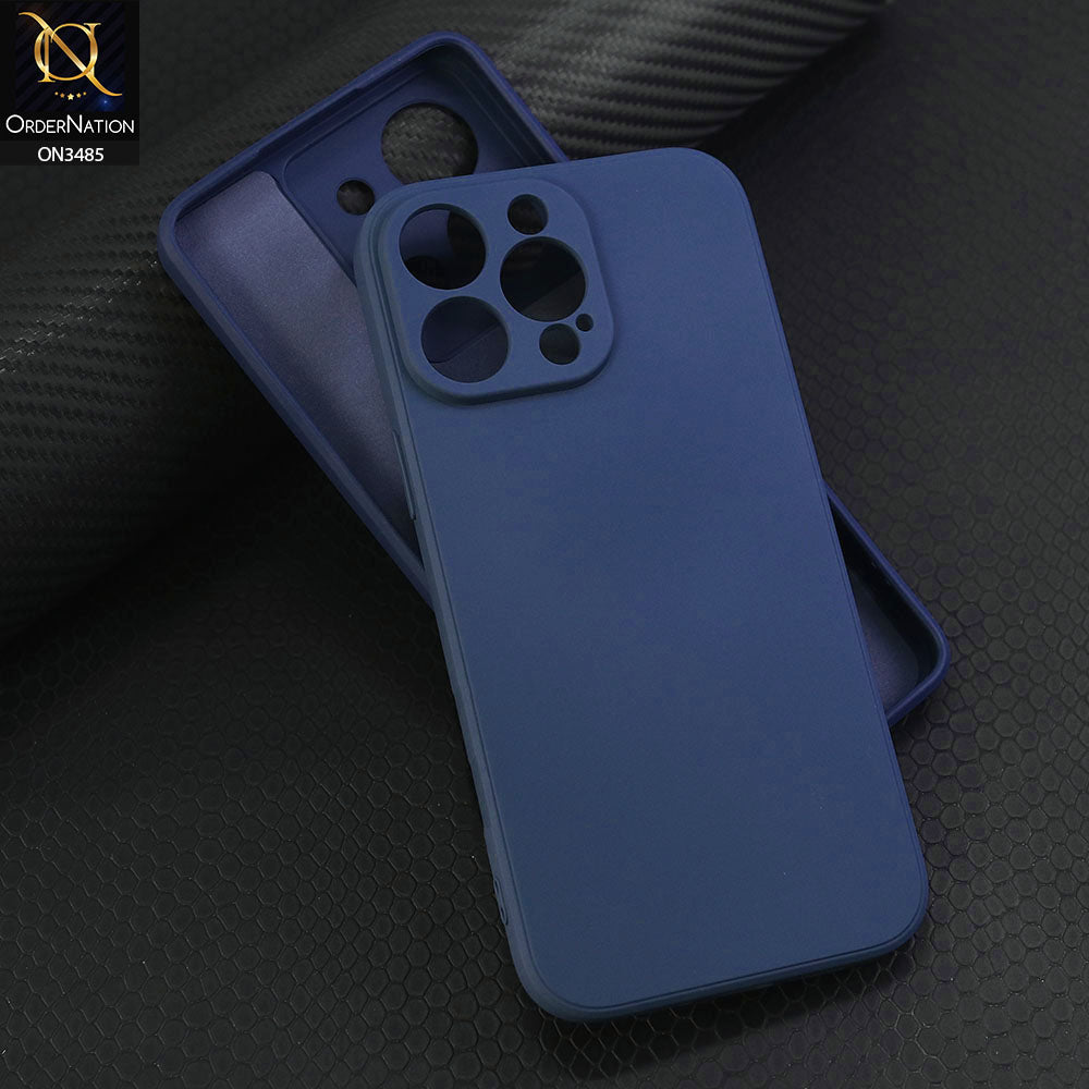 iPhone 15 Pro Max Cover - Blue - ONation Silica Gel Series - HQ Liquid Silicone Elegant Colors Camera Protection Soft Case