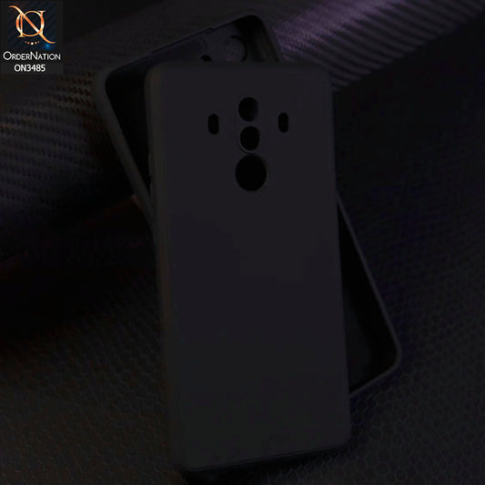 Huawei Mate 10 Pro Cover - Black - ONation Silica Gel Series - HQ Liquid Silicone Elegant Colors Camera Protection Soft Case