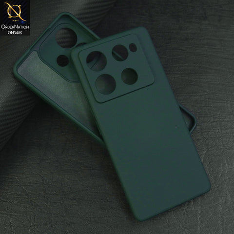 Infinix Note 40 Pro - Green - ONation Silica Gel Series - HQ Liquid Silicone Elegant Colors Camera Protection Soft Case