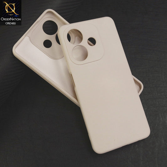 Oppo A3x 5G - Off White - ONation Silica Gel Series - HQ Liquid Silicone Elegant Colors Camera Protection Soft Case