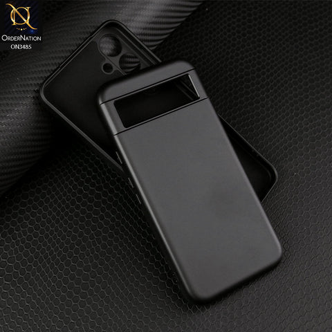 Google Pixel 8a Cover - Black - ONation Silica Gel Series - HQ Liquid Silicone Elegant Colors Camera Protection Soft Case