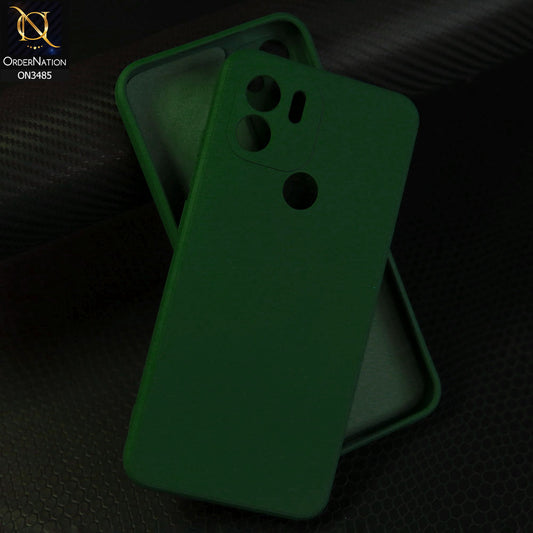 Xiaomi Poco C50 Cover - Dark Green - ONation Silica Gel Series - HQ Liquid Silicone Elegant Colors Camera Protection Soft Case