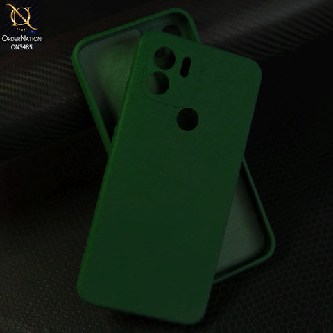 Xiaomi Poco C50 Cover - Dark Green - ONation Silica Gel Series - HQ Liquid Silicone Elegant Colors Camera Protection Soft Case