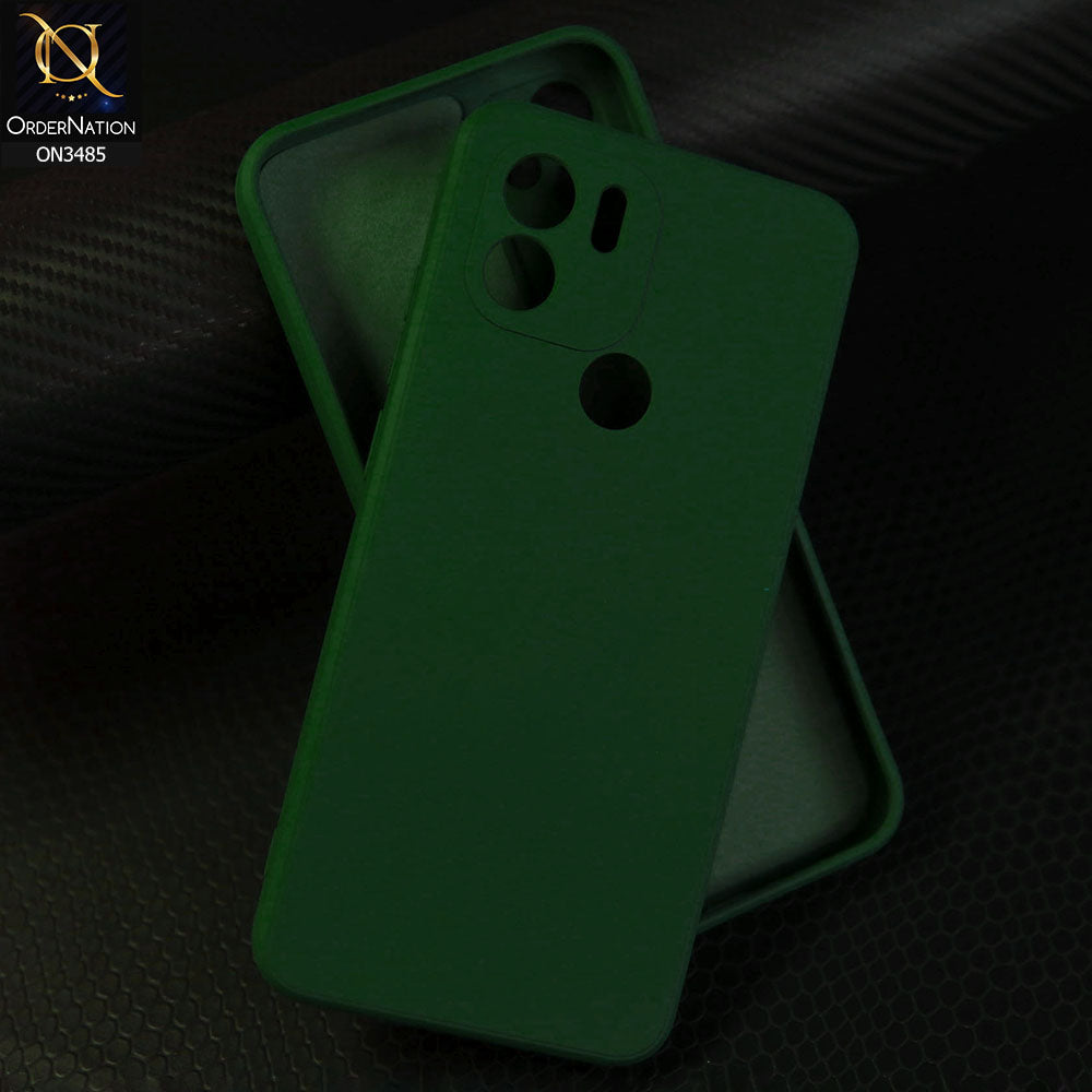 Xiaomi Redmi A2 Plus Cover - Dark Green - ONation Silica Gel Series - HQ Liquid Silicone Elegant Colors Camera Protection Soft Case