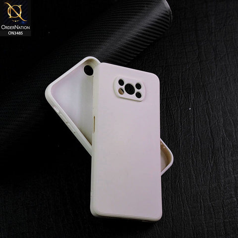 Xiaomi Poco X3 Cover - Off-White (Not Pure White) - ONation Bold Series - HQ Liquid Silicone Elegant Colors Camera Protection Soft Case ( Fast Delivery )