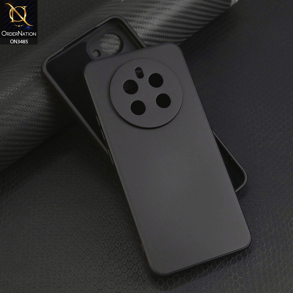 Realme 12 4G Cover - Black - ONation Silica Gel Series - HQ Liquid Silicone Elegant Colors Camera Protection Soft Case