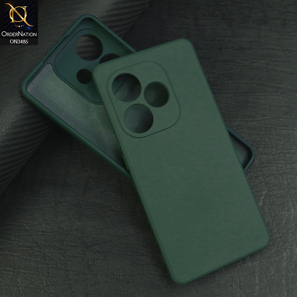 Realme GT Neo 6 SE - Green - ONation Silica Gel Series - HQ Liquid Silicone Elegant Colors Camera Protection Soft Case