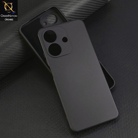 Realme Note 60 Cover - Black - ONation Silica Gel Series - HQ Liquid Silicone Elegant Colors Camera Protection Soft Case