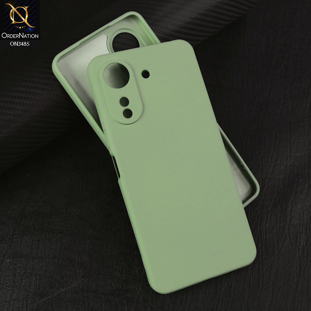 Xiaomi Redmi 13C Cover - Light Green - ONation Silica Gel Series - HQ Liquid Silicone Elegant Colors Camera Protection Soft Case