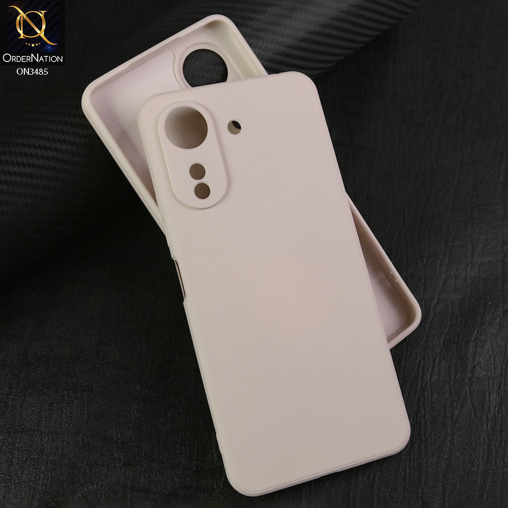 Xiaomi Redmi 13C Cover - Off White - ONation Silica Gel Series - HQ Liquid Silicone Elegant Colors Camera Protection Soft Case