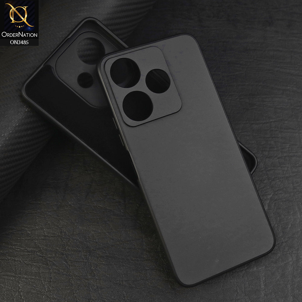 Xiaomi Redmi Note 13R - Black - ONation Silica Gel Series - HQ Liquid Silicone Elegant Colors Camera Protection Soft Case