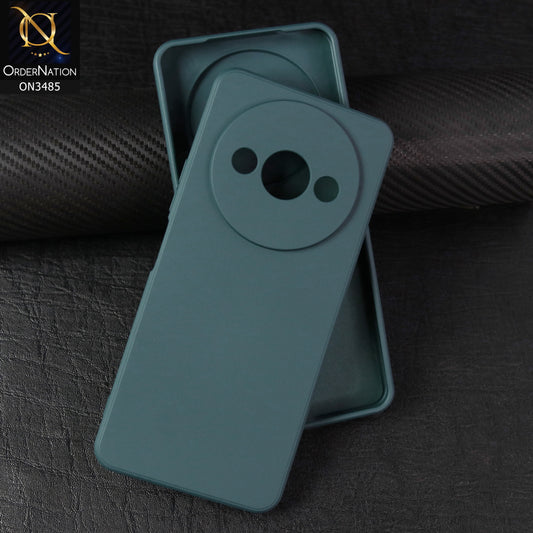 Xiaomi Redmi A3 Cover - Green - ONation Silica Gel Series - HQ Liquid Silicone Elegant Colors Camera Protection Soft Case