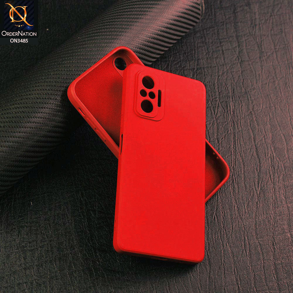 Xiaomi Redmi Note 10 Pro 4G Cover - Dark Red - ONation Silica Gel Series - HQ Liquid Silicone Elegant Colors Camera Protection Soft Case