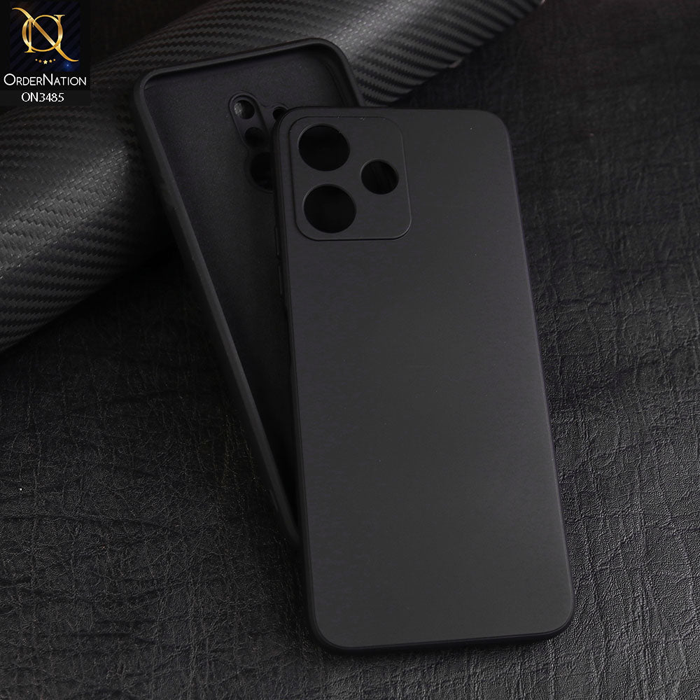 Xiaomi Redmi Note 12R Cover - Black - ONation Silica Gel Series - HQ Liquid Silicone Elegant Colors Camera Protection Soft Case