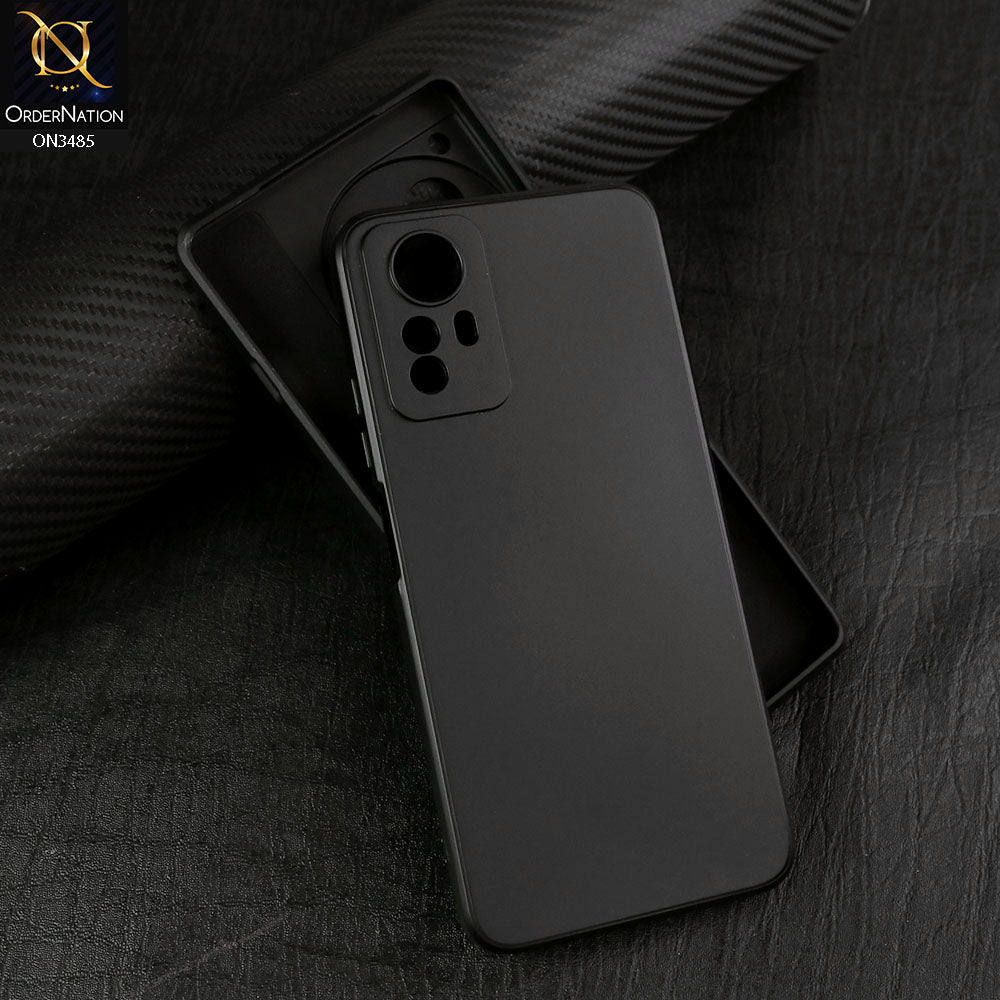 Xiaomi Redmi Note 12S Cover - Black - ONation Silica Gel Series - HQ Liquid Silicone Elegant Colors Camera Protection Soft Case