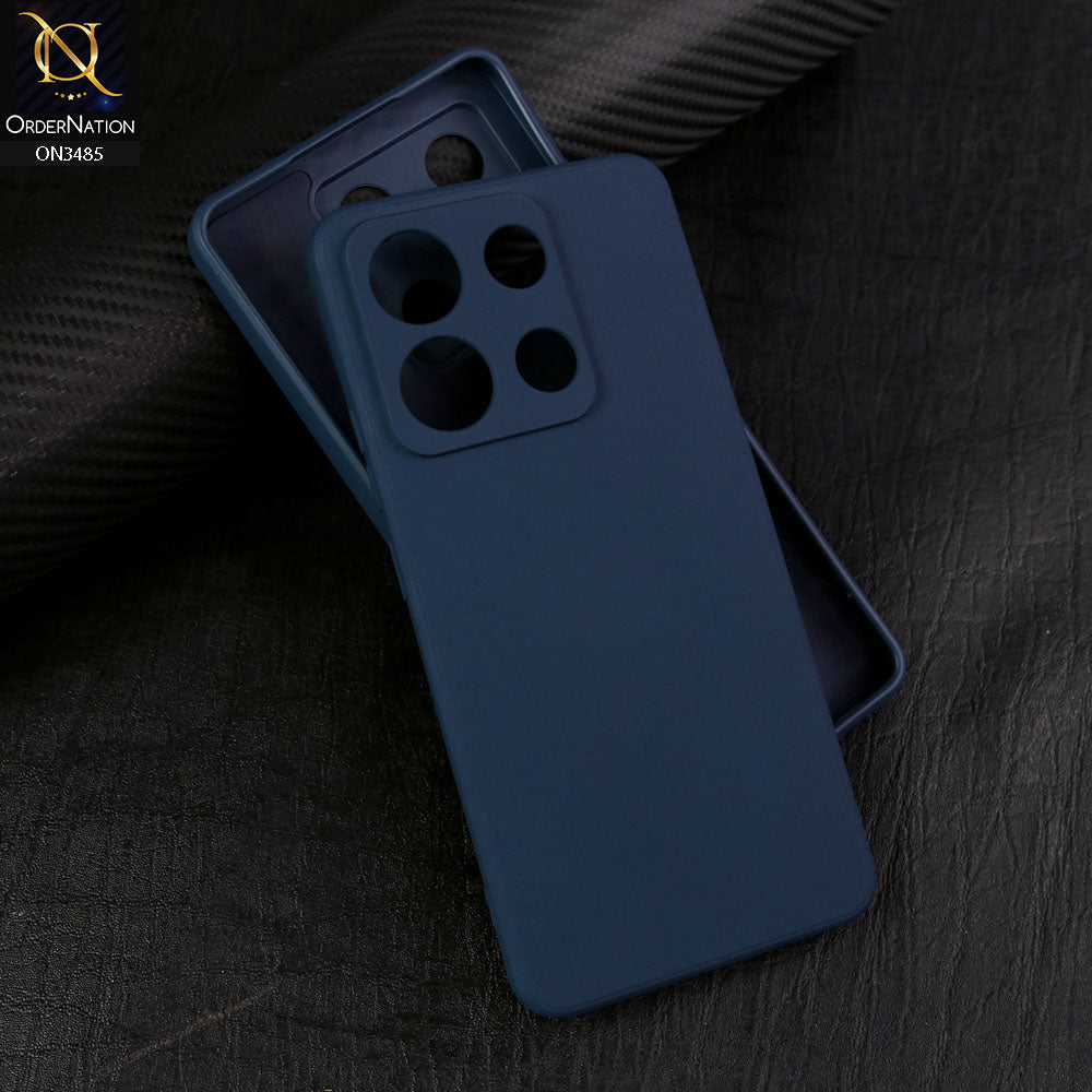 Xiaomi Redmi Note 13 Cover - Blue - ONation Silica Gel Series - HQ Liquid Silicone Elegant Colors Camera Protection Soft Case