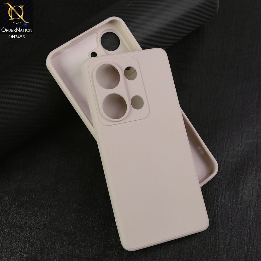 Xiaomi Redmi Note 13 Pro 4G Cover - Off White - ONation Silica Gel Series - HQ Liquid Silicone Elegant Colors Camera Protection Soft Case