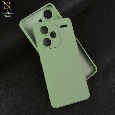 Xiaomi Redmi Note 13 Pro Plus 5G XFF Edition Cover - Light Green - ONation Silica Gel Series - HQ Liquid Silicone Elegant Colors Camera Protection Soft Case